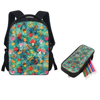 Модный Грибной Дизайн, Детские школьные сумки для детского сада, Повседневный рюкзак, Набор из 2 детских Мини-сумок для книг, школьные сумки для малышей