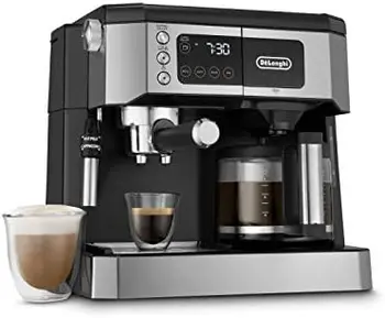 Многофункциональная комбинированная кофеварка и эспрессо-машина + Усовершенствованный Регулируемый Вспениватель молока, черный и 513214601 для приготовления капучино