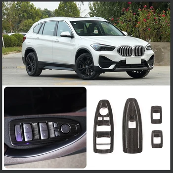 Набор из 4 предметов для BMW X1 2021 F48, Стеклянная Подъемная Рама для моделирования автомобиля, Роскошные Аксессуары для модификации интерьера автомобиля из АБС