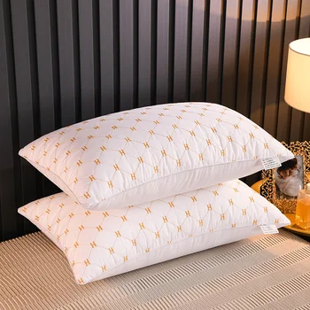 Ортопедическая подушка для шеи из 100% полиэфирного волокна, гостиничная подушка с эффектом памяти, подушка для здорового сна