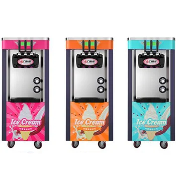 Автоматическая трехцветная вертикальная машина для мороженого Мощностью 2100 Вт, интеллектуальный подсластитель, машина для мороженого BJ918CW-D2