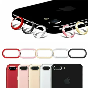 Металлическая защита объектива задней камеры для iPhone 7 8 Plus, защитное кольцо для объектива с закаленным стеклом для iPhone X 7 8 Plus