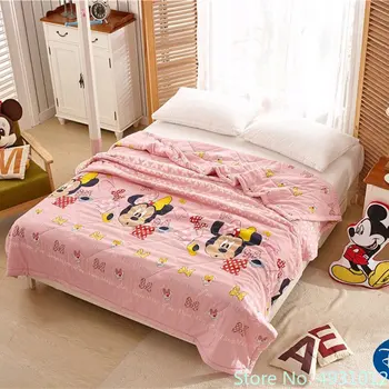 Детское Летнее одеяло Disney с Микки Маусом и Минни, принцесса Минни, 200x230 см, Мягкое Одеяло с кондиционером, Стеганое одеяло для детской Подарочной кровати