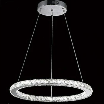 Crystal Pedant Light 1 Кольцо D30 Декоративные светодиодные потолочные светильники Подвесной светильник для столовой Спальни