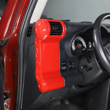 Узор из углеродного волокна/красный С обеих сторон, Декоративная Рамка Для Розетки Кондиционера, Внутренняя Крышка Для 07-21Toyota FJ Cruiser accessorie