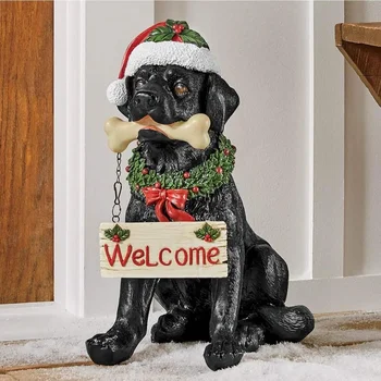 Новое Рождественское украшение, Рождественская сторожевая собака, Лабрадор, Изделия из смолы, Рождественские украшения, Украшение для дома