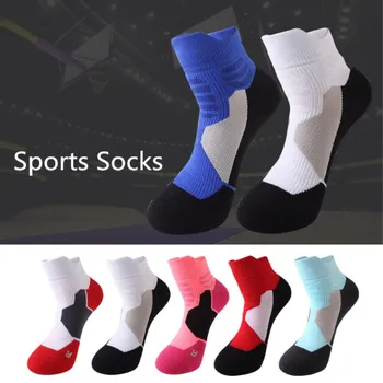 Модные Классические спортивные дышащие баскетбольные носки для фитнеса, бега, велоспорта, носки для мужчин, женщин, Профессиональные эластичные носки для взрослых