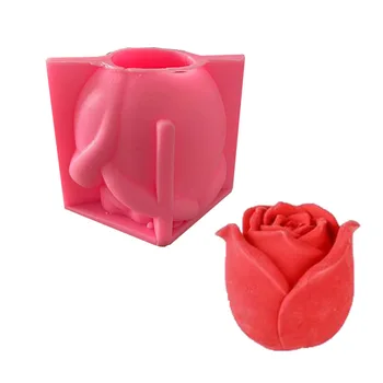 Силиконовая форма в форме 3D Розы, Кухонный Инструмент для украшения Торта 