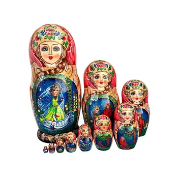10 шт. Традиционных русских кукол-матрешек для офиса, домашнего стола, гостиной, подарков