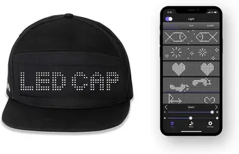 Смарт-крышка со светодиодной подсветкой Bluetooth, настраиваемая Bluetooth-шляпа, редактирование управления мобильным приложением, светодиодный дисплей, шляпа, светодиодная лампа, слово