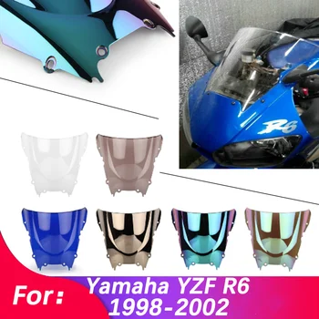 Кафе Racer Мотоцикл Лобовое Стекло Windscree Мотоцикл Ветровой Дефлектор Для Yamaha YZF R6/YZFR6/YZF-R6 600 1998 1999 2000 2001 2002