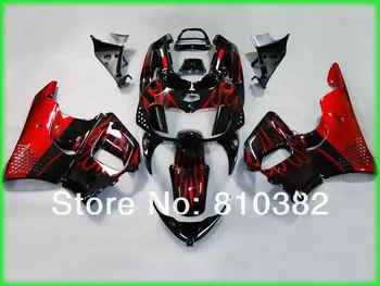 Мотоциклетный комплект обтекателей для CBR900RR 96 97 CBR900 RR 893 CBR 900RR 1996 1997 ABS Красное пламя черный комплект обтекателей HE37