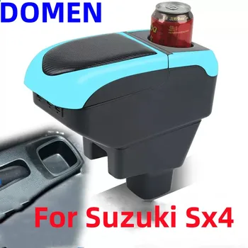 Для Suzuki SX4 подлокотник коробка Для Suzuki SX4 автомобильный подлокотник коробка Внутренняя модификация USB подстаканник Автомобильные аксессуары