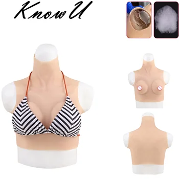 KnowU Cup A Косплей Силиконовые формы груди Искусственная реалистичная грудь Поддельные сиськи Костюмы для косплея для транссексуалов