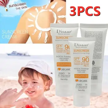 3 шт. Солнцезащитный крем для лица и тела Disaar, Отбеливающий Солнцезащитный Крем, Солнцезащитный крем для защиты кожи, Крем для защиты от Солнца, SPF 90 +