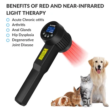 Прибор лазерной терапии ветеринарной пользы 5W 650nm 808nm портативный для облегчения боли и противовоспаления LRP5000-D