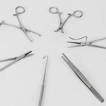 Инструменты для стерилизации домашних животных, хирургические инструменты для стерилизации, ножницы, кровоостанавливающие щипцы, щипцы для удержания иглы, крючки для вытягивания яичников