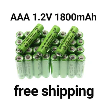 Аккумуляторная батарея Ni-Mh Nieuwe 100% 1,2 В AAA 1800 мАч, аккумуляторная батарея 2A + бесплатный шоппинг