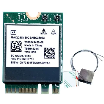 Новая Беспроводная карта RTL8822ce 2,4 G/5G Двухдиапазонный 802.11ac 867 Мбит/с NGFF M.2 Wifi Bluetooth 5,0 Сетевая карта FRU 02HK701 Для Lenovo