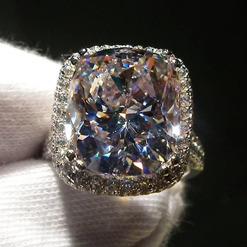 Обручальное кольцо из синтетического камня с мягкой огранкой 8 карат для женщин, кольца из стерлингового серебра, бесплатная доставка