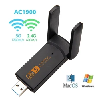 RTL8814 1900 Мбит/с USB WiFi адаптер Двухдиапазонный 2,4 Г/5 ГГц 802.11AC USB 3,0 WIFI Сетевой адаптер с антенной для настольного ноутбука