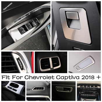 Внутренняя Панель Центральной консоли, чехлы для Chevrolet Captiva 2018-2021, Автомобильный Стайлинг, отделка основного ящика для хранения вождения из нержавеющей Стали