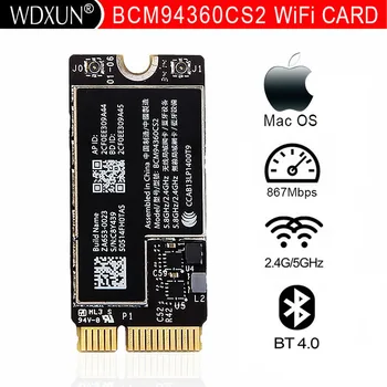 BCM94360CS2 Беспроводная карта переменного тока WIFI Bluetooth BT 4.0 Airport 802.11ac Для Macbook Air 11 