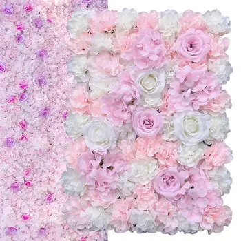 12шт Розовая Серия Rose Decor Искусственная Шелковая Цветочная Настенная Панель для Свадебной вечеринки Место Проведения Фотосъемки