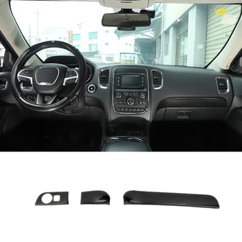 Для Dodge Durango 2011-2020 ABS Крышка панели приборной панели из Углеродного Волокна и отделка панели Кнопок включения фар Запасные Части - 3ШТ