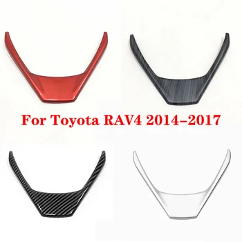 Для Toyota RAV4 RAV 4 2013 2014 2015 2016 2017 ABS Матовый/красный/карбоновый Внутренний Руль Декоративная крышка отделка аксессуары 1 шт.