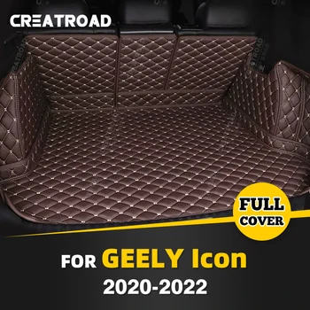 Автоматический коврик для багажника с полным покрытием GEELY icon 2020 2022, Кожаная накладка для автомобильного багажника, Аксессуары для защиты интерьера грузового лайнера