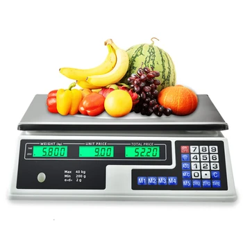 Цифровые весы для расчета цен электронные весы для расчета цен ЖК-цифровые модернизированные коммерческие весы для пищевых продуктов и мяса