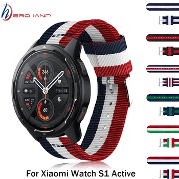 22 мм Смарт-часы, нейлоновый ремешок для Xiaomi Mi Watch S1, активный ремешок для часов, браслет для Mi Watch, Цвет 2, замена браслета Correa