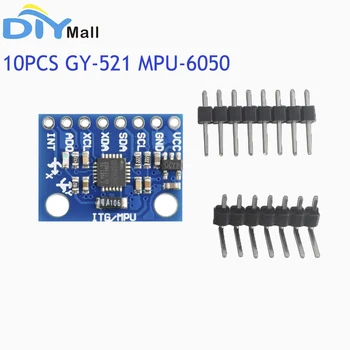 10шт GY-521 MPU6050 MPU-6050 Датчик IIC I2C Интерфейс Для Arduino 3-Осевой Гироскоп Акселерометр Совместимый Модуль GY521