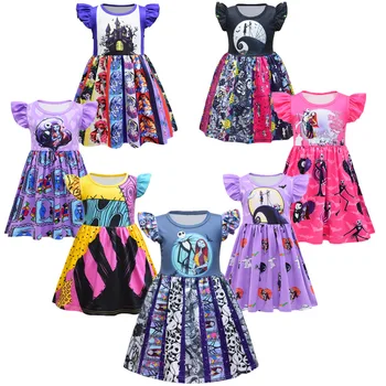 Цветное милое платье для косплея для девочек, Детский Карнавальный костюм для Косплея на Хэллоуин, Рождественская одежда, Детские маскарадные костюмы