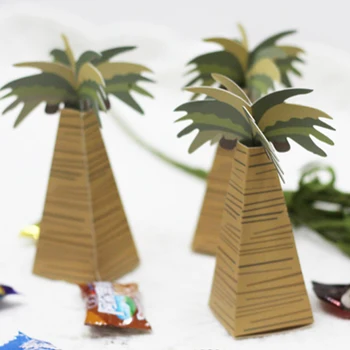 Креативная Свадебная коробка конфет с пальмой, Кокосовая пальма, Свадебная Складная подарочная коробка, коробка шоколада для вечеринки, коробки конфет для свадебных подарков