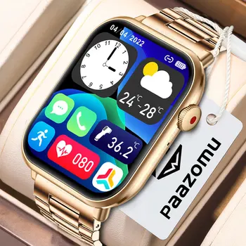 Новые смарт-часы Для мужчин и женщин, спортивные часы для звонков Hi-Fi, мониторинг уровня крови, Водонепроницаемые умные часы для Xiaomi Huawei Samsung
