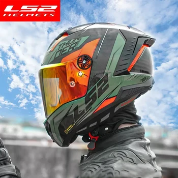 LS2 THUNDER Мотоциклетный шлем с полным лицом ls2 FF805 шлемы из углеродного волокна cascos para moto capacete de motocicleta