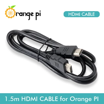 Оранжевый Кабель Pi HDMI HD, 1,5 М, высокоскоростная передача аудио-видео с разрешением 4K, Проводник из чистой Меди